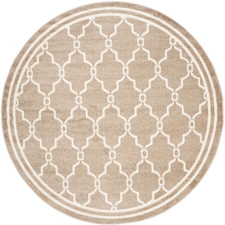 Safavieh Amherst Power Loomed Round Area Rug Wheat & Beige - 5 x 5 ft. AMT414S-5R